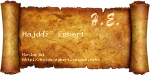 Hajdú Egbert névjegykártya